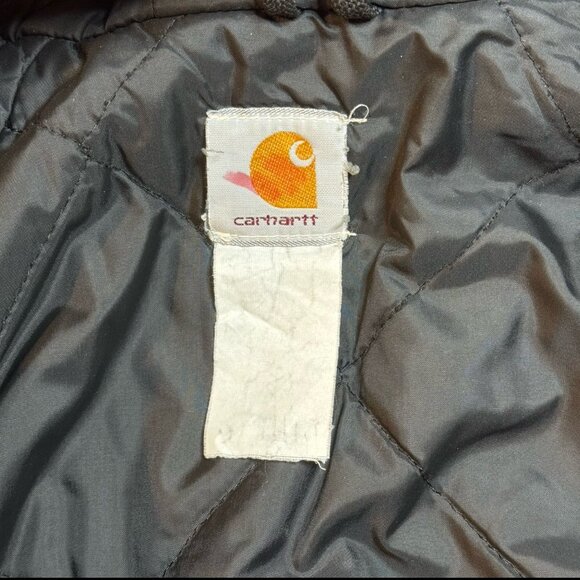 Vintage Carhartt Burgundy TAC J69 Active Canvas Hooded Full Zip Jacket Men's 2XL - Picture 4 of 11